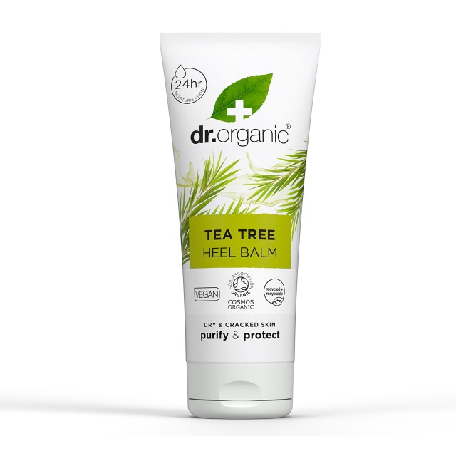 Dr.Organic Tea Tree Heel Balm Βάλσαμο για Φτέρνες με Έλαιο Τεϊόδεντρου 100ml