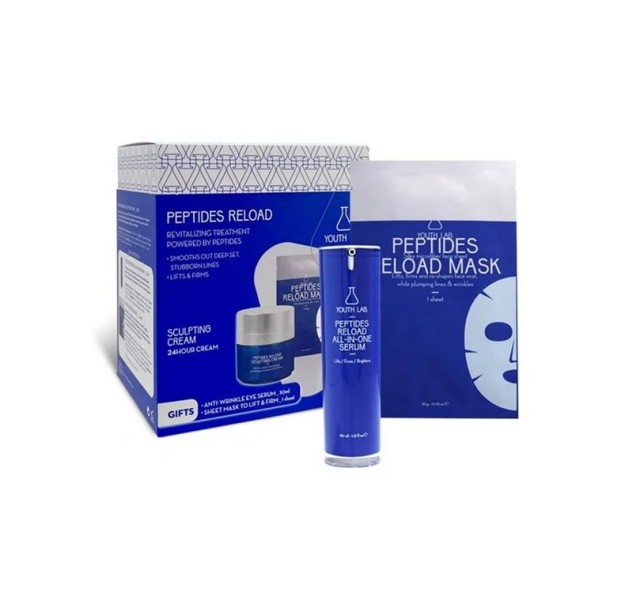 Youth Lab Set Peptides Reload Sculpting Cream Κρέμα Προσώπου 50ml & Δώρο All-in-One Serum Ορός Εντατικής Αναδόμησης 30ml + Peptides Reload Mask Μάσκα Προσώπου 1τμχ