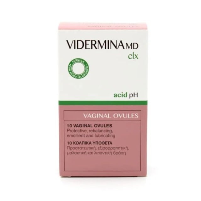 Vidermina CLX Vaginal Ovules 10 Κολπικά Υπόθετα 3gr