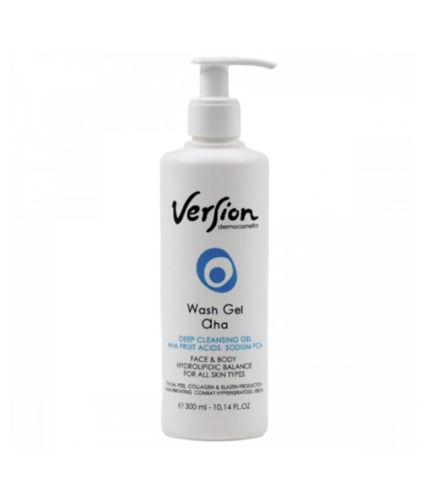 Version Wash Gel Aha Gel Βαθύ Καθαρισμού Προσώπου & Σώματος 300ml