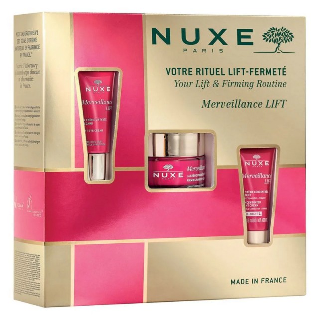 Nuxe Set Merveillance Lift Powdery Cream 50ml + Merveillance Lift Eye Cream 15ml + Merveillance Lift Concentrated Night Cream 15ml