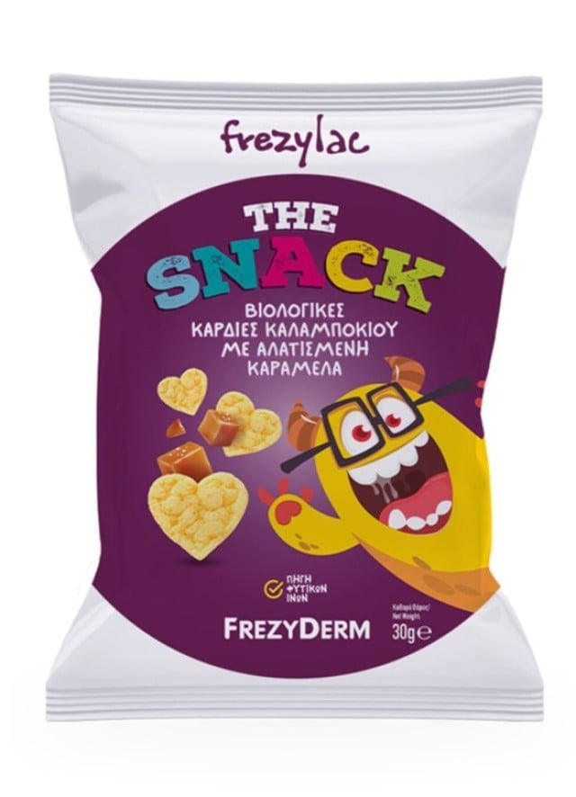 Frezyderm Frezylac The Snack Βιολογικες Καρδιές Καλαμποκιού με Αλατισμένη Kαραμέλα 30gr