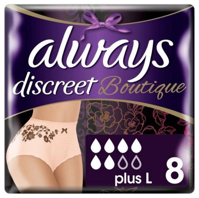 Always Discreet Incontinence Pants Plus – Large 8pcs